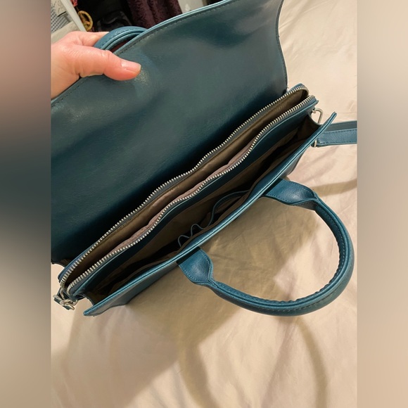 Matt & nat parallel vegan leather briefcase satchel laptop travel shoulder bag - Picture 3 of 13